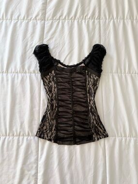 Vintage mesh lace blouse